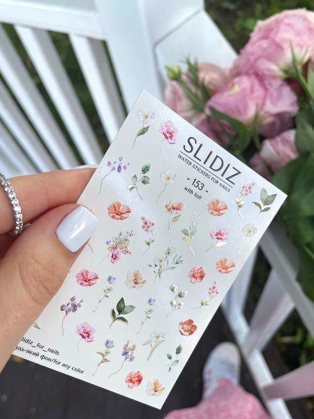 Slider design on any background combined foil (gold) flowers