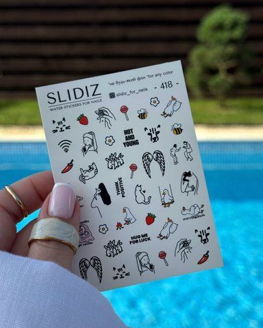 Слайдер-дизайн SLIDIZ наклейка на будь-який фон, з білою підложкою 418 фото