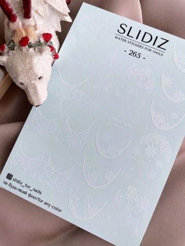 Слайдер-дизайн SLIDIZ наклейка на будь-який фон, з білою підложкою, сніжинки, snowflake 265 фото