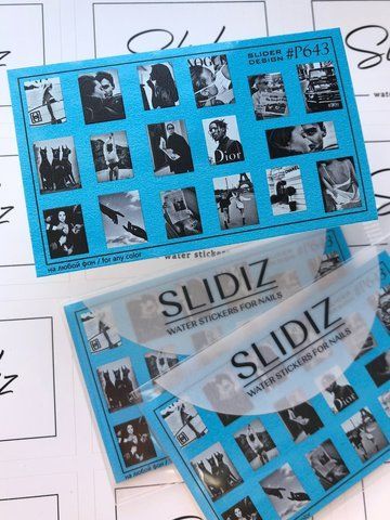 Слайдер-дизайн SLIDIZ водна наклейка для нігтів на будь-якому фоні Р643 фото