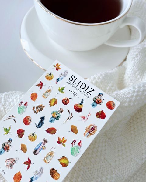 Slider design SLIDIZ decal on any background, autumn