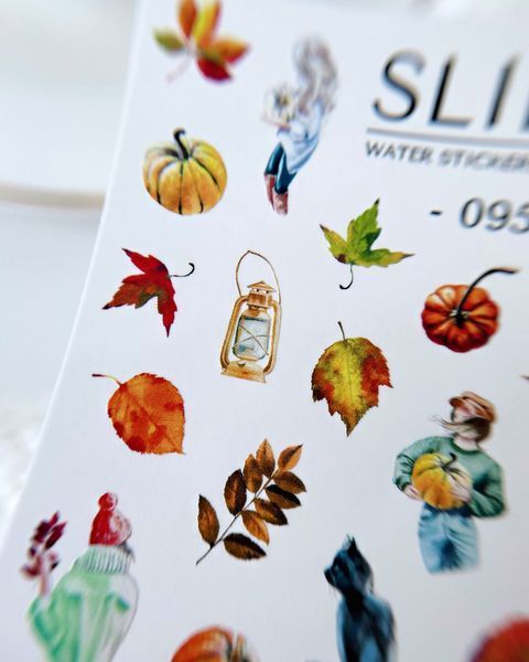 Slider design SLIDIZ decal on any background, autumn