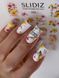 Slider design SLIDIZ decal on any background, with white backing, tropical flowers