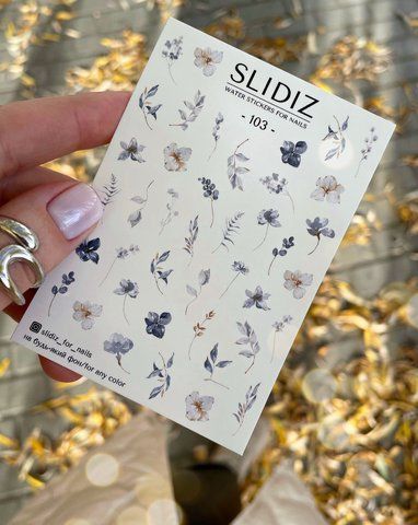 Слайдер-дизайн SLIDIZ наклейка на будь-який фон, зимові квіти 103 фото